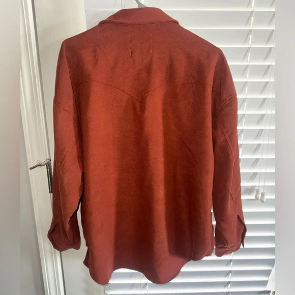 Altar'd State Rust Button-Up Shacket - Picture 4 of 6